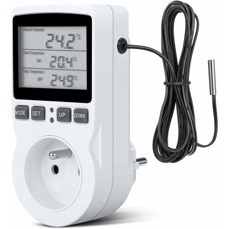 Cronotermostato Termostato Digitale Da Parete Con Telecomando Sined Bianco 87585467