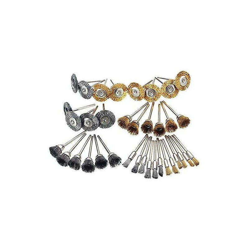 Set 36 Spazzole Metalliche Per Trapano - Acciaio E Ottone Per Pulizia E Smeriglio - Foto 6