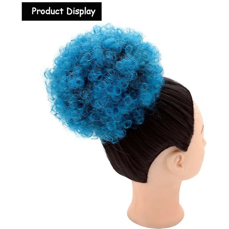 3 Fasce Per Capelli Con Piume A Coda Di Cavallo Blu – Cerchietti Pom-pom Per Feste, Carnevale E Cosplay