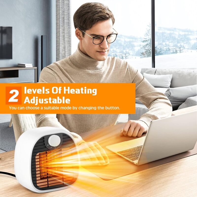 Riscaldatore PTC elettrico termostatico in ceramica con ventola, AC