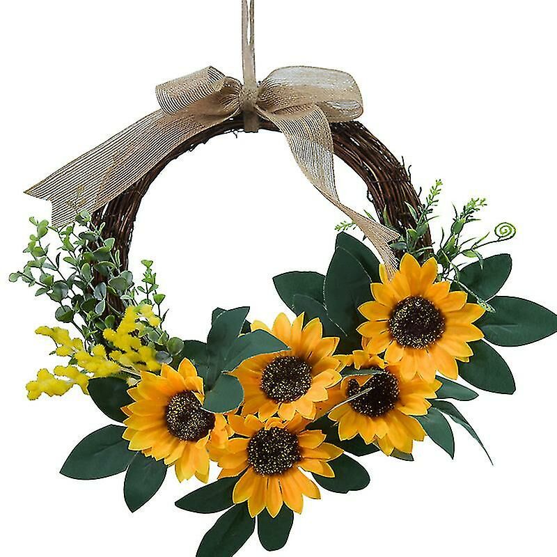 Corona Primaverile Per Porta 51cm - Fiori Artificiali Pansé, Decorazione Colorata Per Casa Interno/Esterno - Foto 9