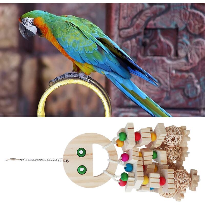 Giochi Per Uccelli Pappagalli, PietyPet 8 Pezzi Trespoli E Posatoi - Foto 4