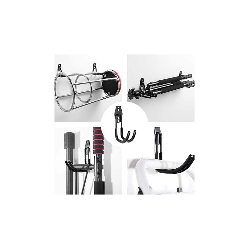 6 Ganci Per Scale E Oggetti Pesanti - Braccio Da 28 Cm, Portata 25 Kg, Per Garage, Magazzino, Casa - Foto 9