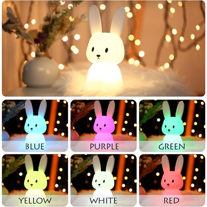 GIACOMO Luce Notturna Per Bambini, Luce Notturna Silicone Anatra, Luce Notturna LED Neonati Con Timer Da 20 Minuti, Lampada Da Comodino Per La Camera Dei Neonati, Ricaricabile USB, Controllo Tattile