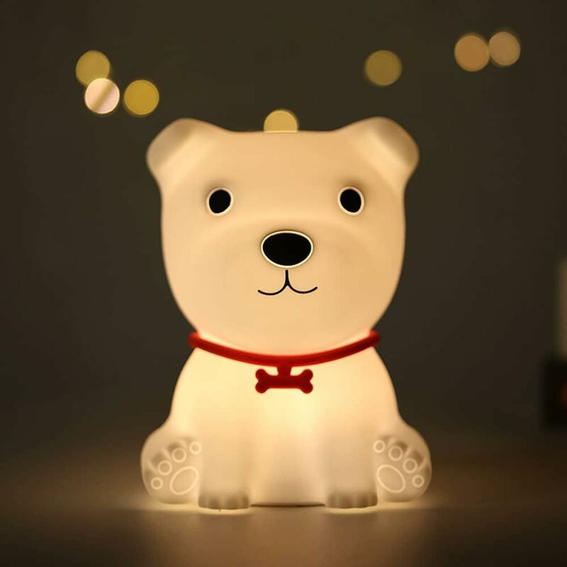 Luce notturna a LED per bambini Lampada da comodino per cani Foto ad alta  risoluzione Luce notturna CLIPARTO 7 colori Lampada da scrivania touch in  silicone USB dimmerabile