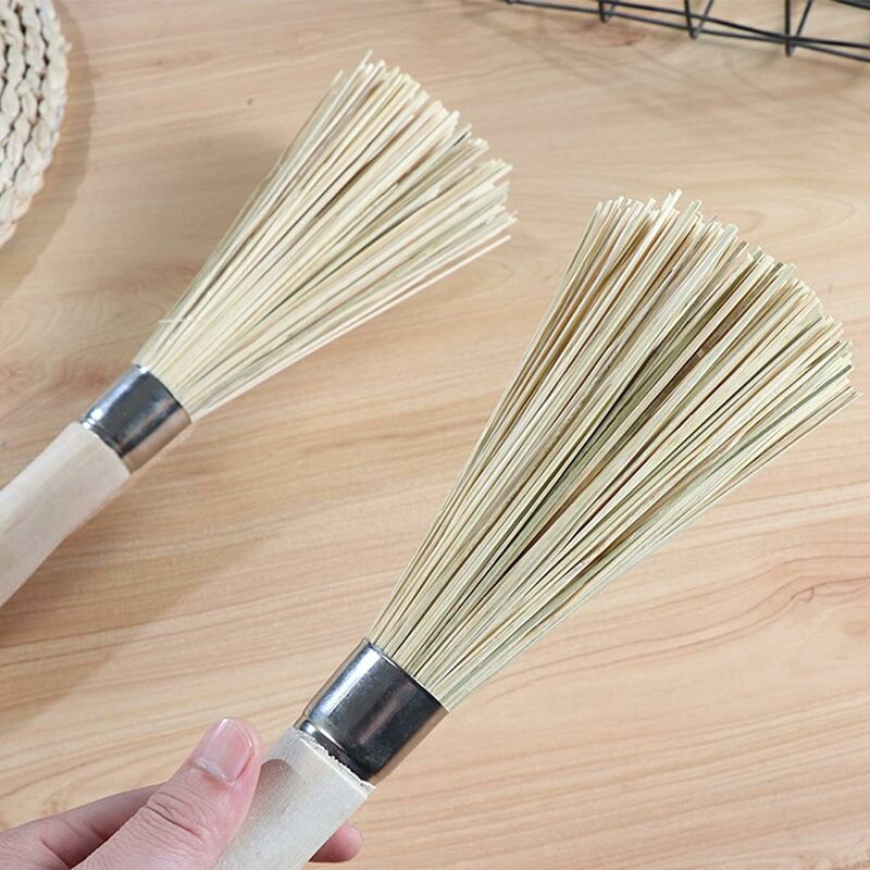 3pcs Spazzola per wok di bambù Detergente per wok Baffi per uova Spazzola  per padella Spazzola