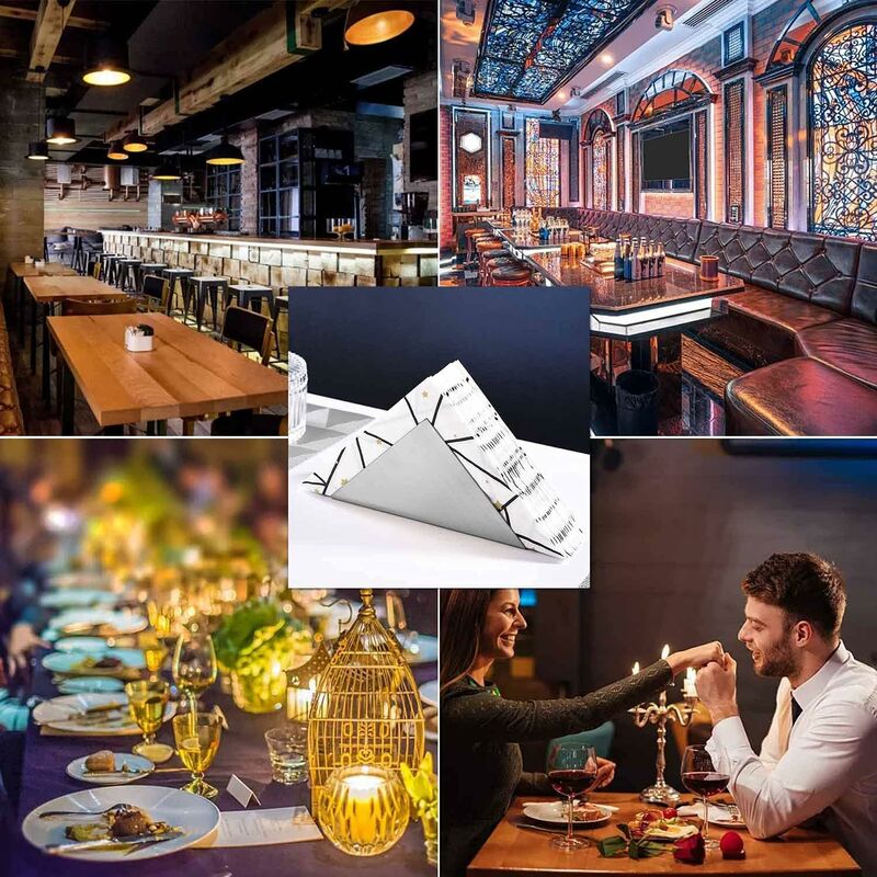 Portatovaglioli Da Tavolo In Acciaio Inox Nero: Design Moderno E Salvaspazio Per Cucina E Ristorante - 3
