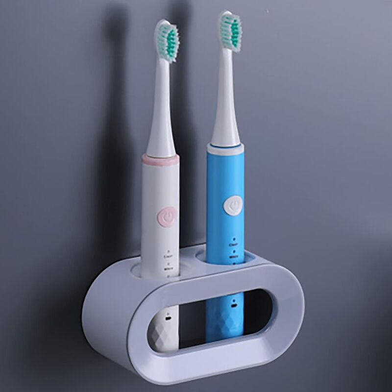 2 Pezzi Portaspazzolino per Spazzolini Elettrici - Porta Spazzolino Denti da Parete Bagno