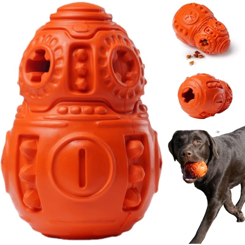 Giocattolo Per Cani In Gomma - Osso Con Corda - Cigolante - Per Pulizia Denti E Masticazione - Foto 12