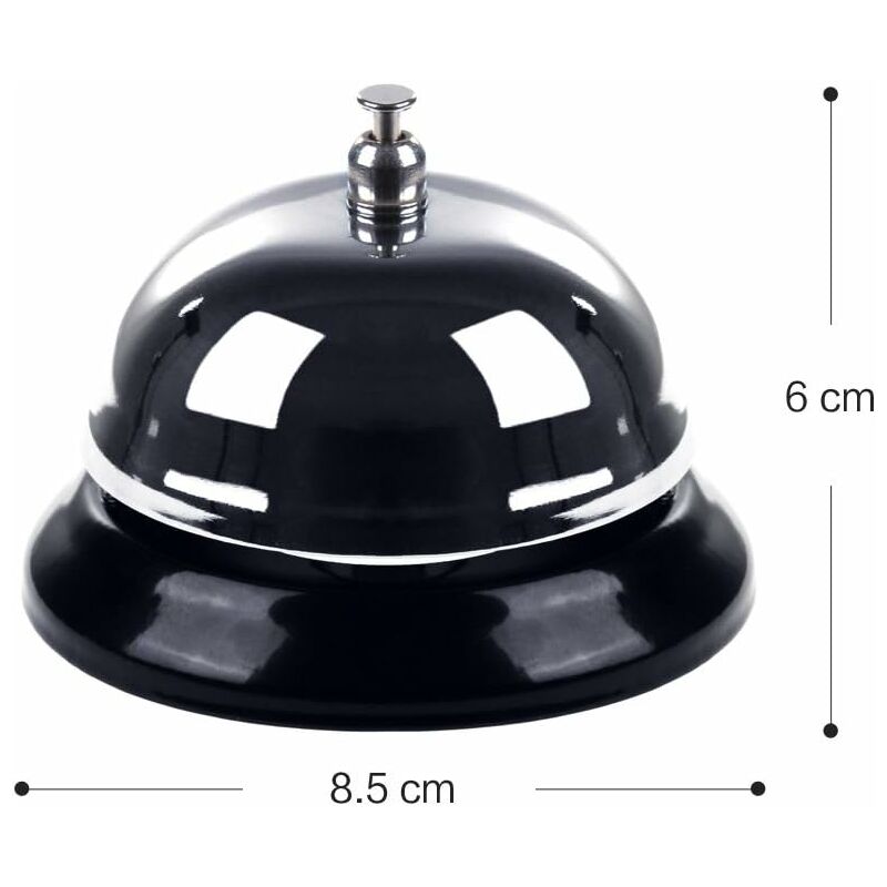 Campanello Da Tavolo Liwein Per Reception - Set Metallico Giallo E Blu Per Ristoranti