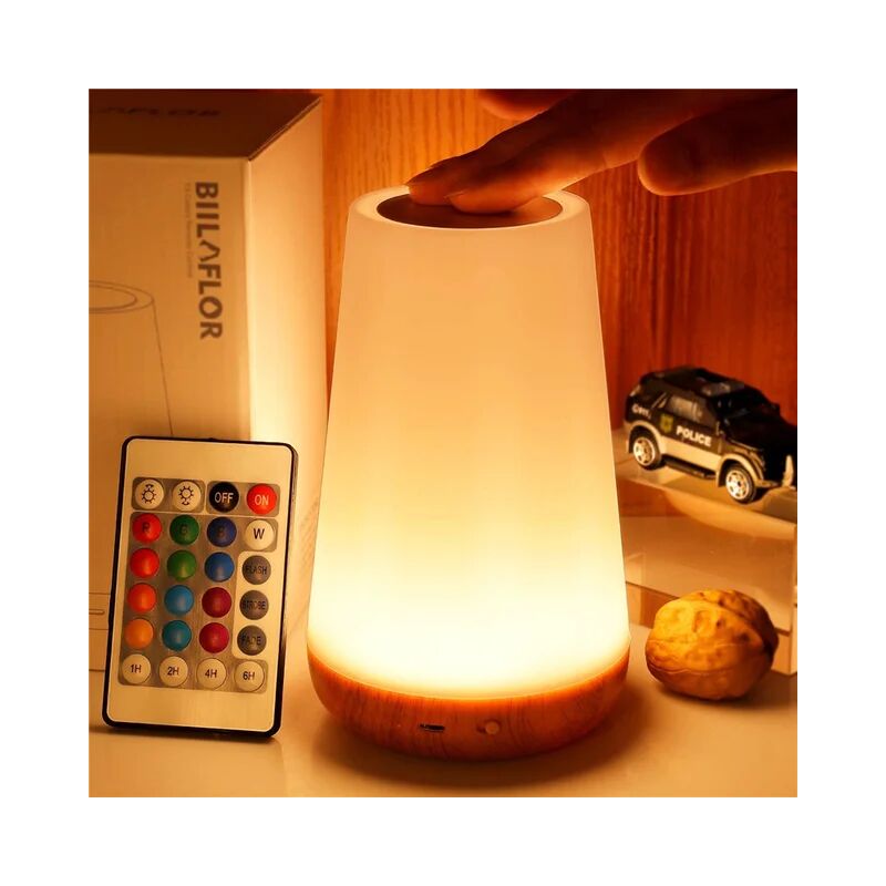Luce Notturna Baby Touch Dimmerabile E Ricaricabile – LED RGB Touch Con Timer E Gancio, Perfetta Per Comodino E Campeggio - 3