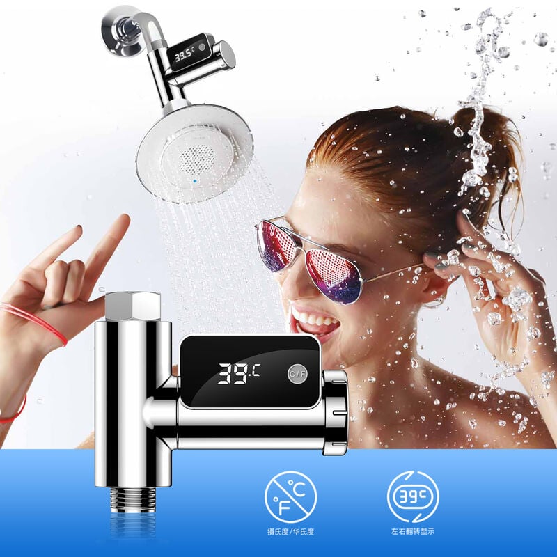 Display a led Contatore d'acqua Doccia digitale Termometro Bagno