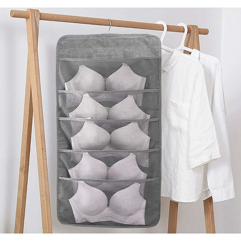 Organizer per cassetti in plastica per reggiseni, biancheria intima, calzini, cubo con 5 grigl | Leroy Merlin