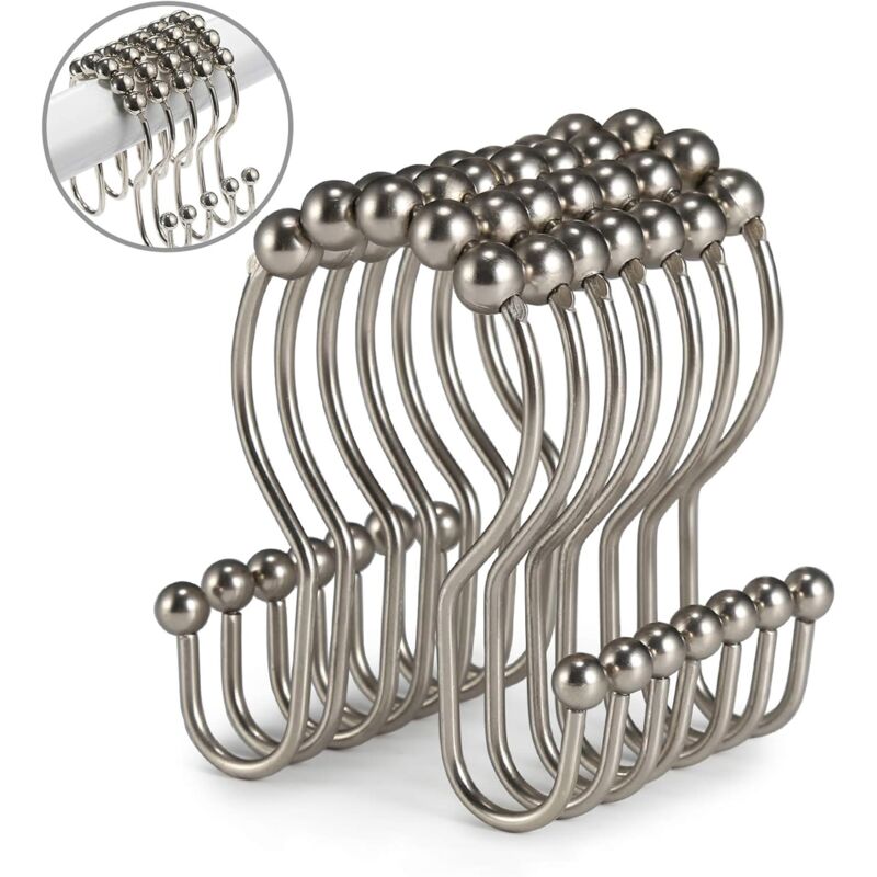 2 Lb. Depot Ganci Per Tende Da Doccia Doppi Anelli (Finura Decorativa