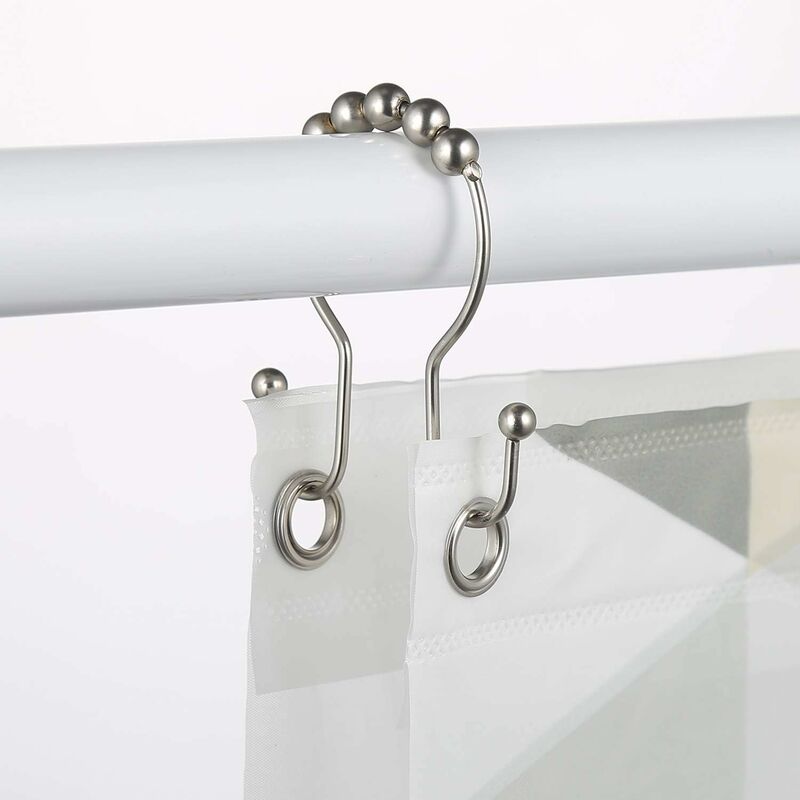 20 Pezzi Anelli Gancio Tenda Doccia, Gancio Per