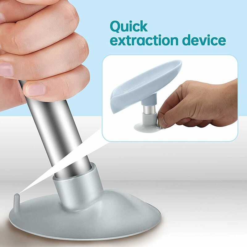 Portasapone In Silicone Con Scarico - 2 Pezzi Antiscivolo, Per Bagno E Cucina, Con Tamponi Asciugatura - Foto 7