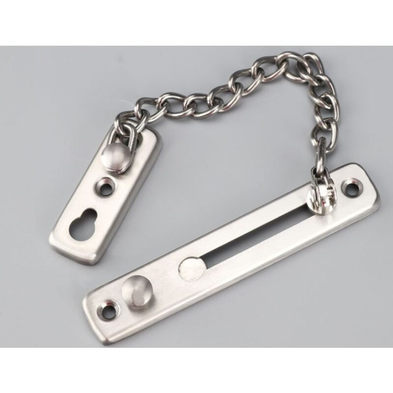Chiavistello Sicurezza Catena Di Sicurezza Per Porte In Acciaio Inossidabile - 2 Pezzi Con Viti, Per Interni Ed Esterni Sicurezza Domestica - 4