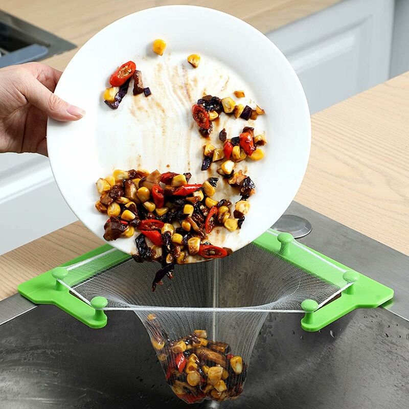 Filtro Scolapasta Triangolare Per Lavello Da Cucina | A Forma Di Gatto, In PP Per Alimenti | Risparmia Spazio, Facile Da Installare | Accessorio Pratico