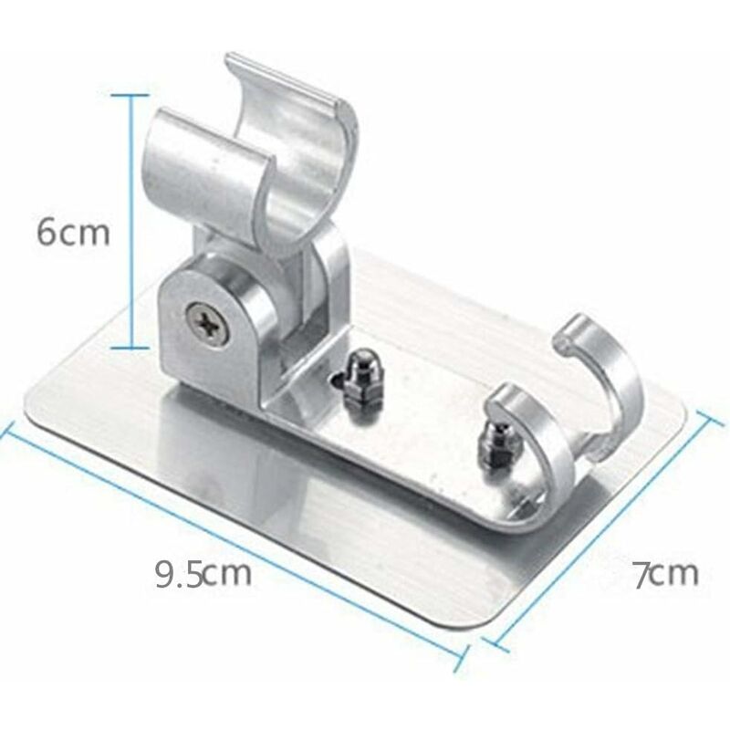 ZYYXB 2 supporti autoadesivi per tende senza trapano trasparenti per asta per tenda da parete, bastoni da doccia resistenti per montaggio su asta, trasparente