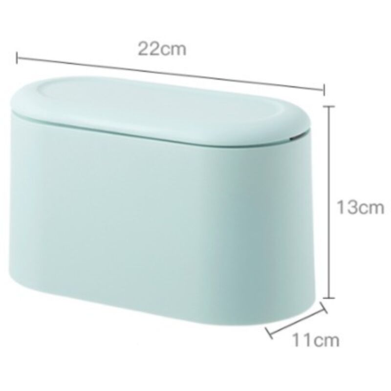 Zerodeko Pattumiera Compatta Con Coperchio Plastica Design Moderno Per Bagno e Cucina Per Spazi Ridotti Raccoglitore Rifiuti Multi-funzionale Per Casa