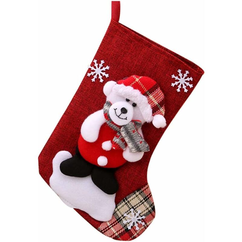 YELAIVP Mini calze di Natale, 16 cm, 12 confezioni di peluche 3D