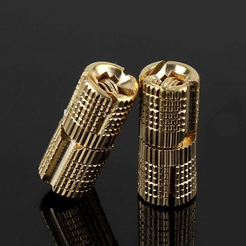 Cerniere A Scomparsa Cilindriche In Ottone - Foro 8mm, Angolo 180°, Per Armadi E DIY (8 Pezzi)