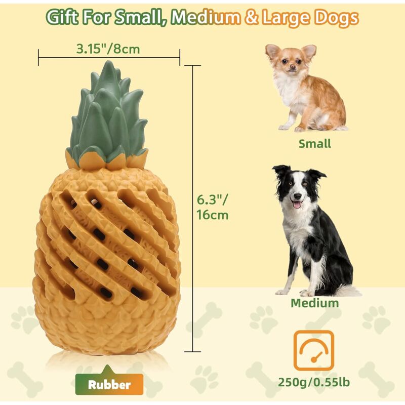 Giocattolo Per Cani Indistruttibile A Forma Di Orso - Con Squittio, Per Masticatori Forti - Foto 3