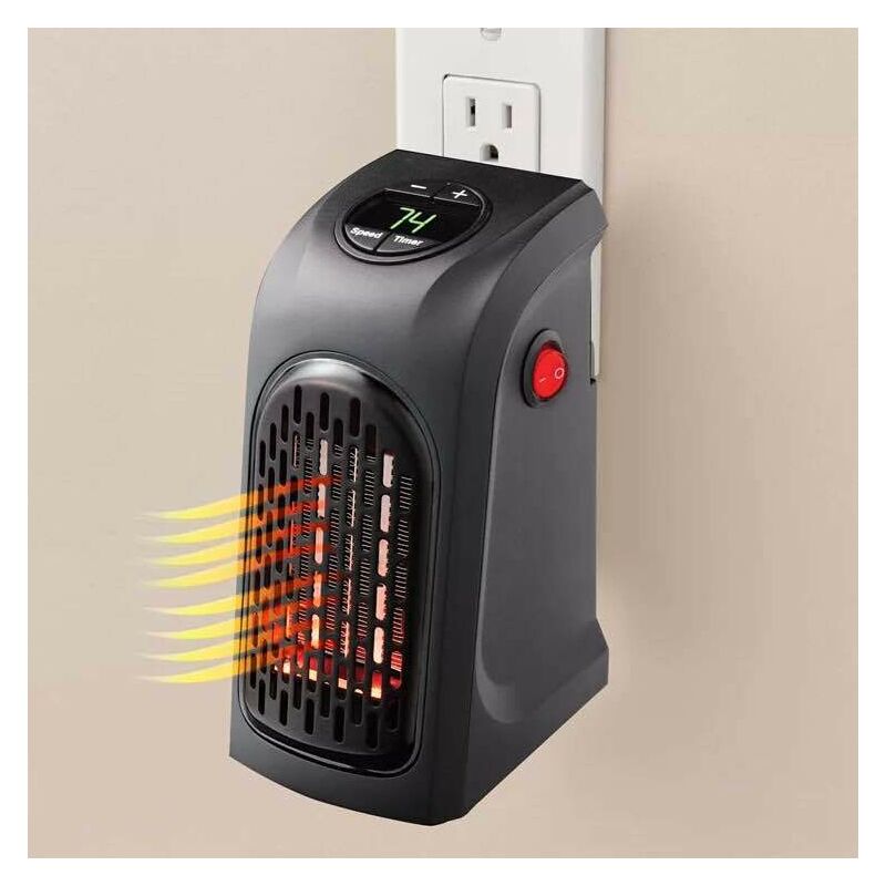Stufetta Elettrica 500W Con Rotazione 360° | Riscaldatore Da Interno Per Camera, Studio, Garage, Portatile