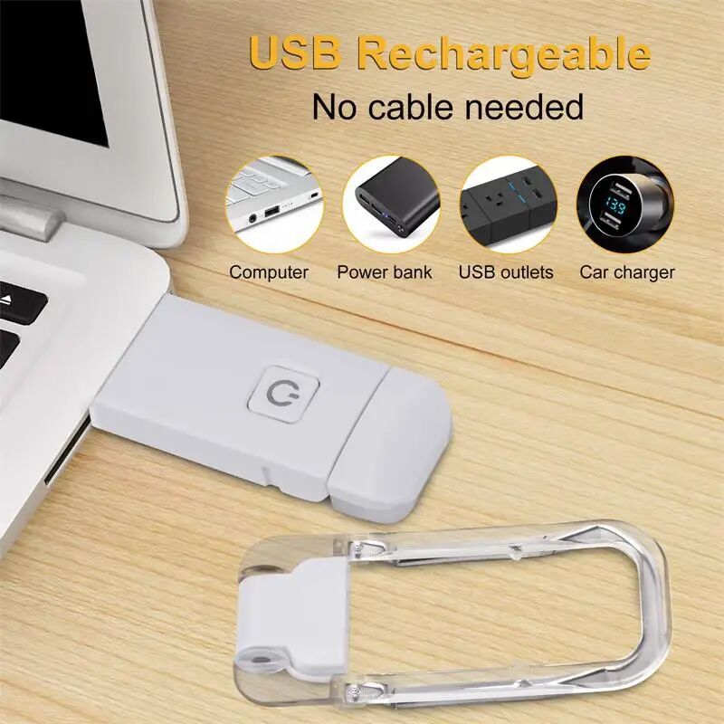 BILY Lampada da lettura portatile a LED con supporto USB, con 3 modalità BILY Lampada da lettura portatile a LED con supporto USB, con 3 modalità