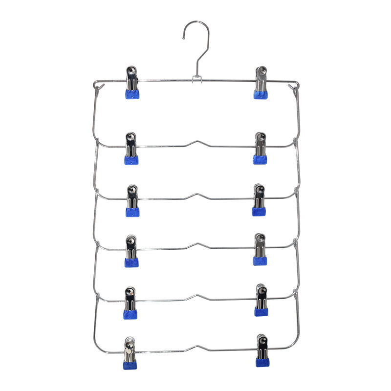 confezione grucce multistrato per mutandine grucce per pantaloni clip  appendiabiti in metallo antiscivolo con 12 clip organizer per vestiti (blu  scuro)