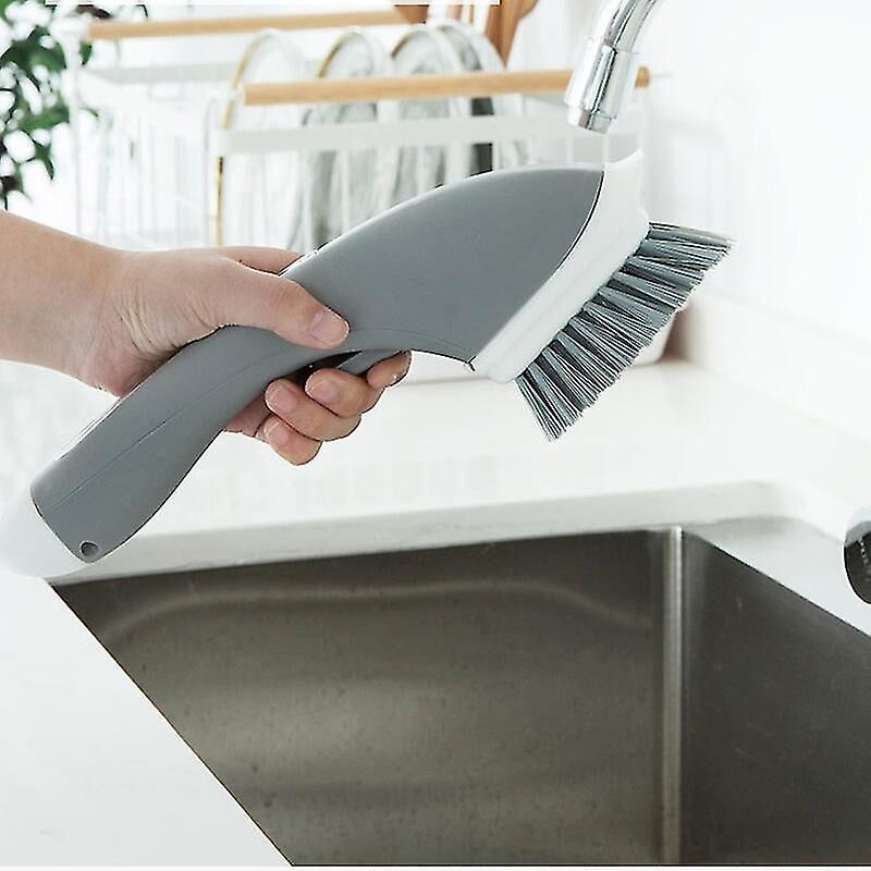 Lavavetri E Spazzola Per Verdura 2 In 1 Per Cucina - Raschietto In Silicone Nero Per Piano Di Lavoro E Spazzola Per Frutta E Verdura - Accessorio Pulizia Ergonomico - 4