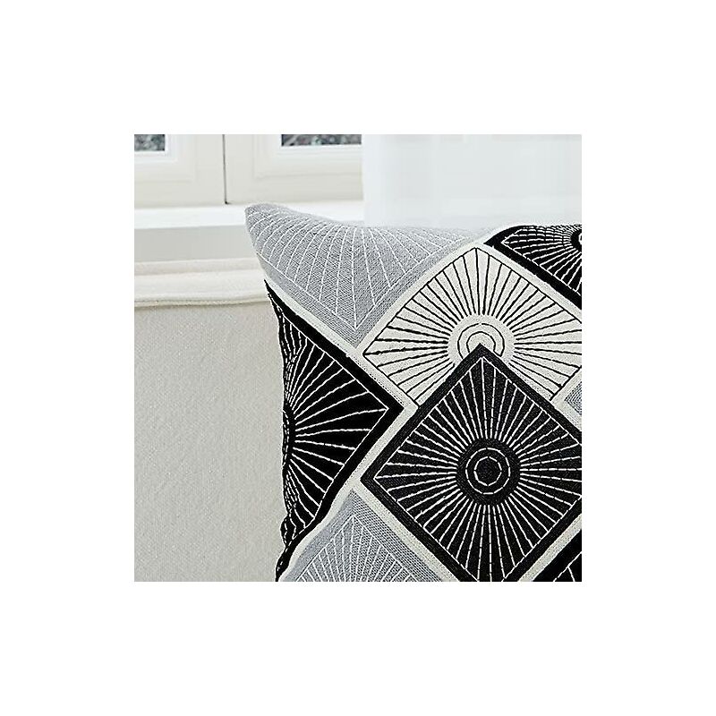 Stylo Culture Indiano Fodere Per Cuscini 60x60 cm Grande Decorazione Per La Casa Per Abbellire Il Letto Specchiato Ricamato Giallo Limone Quadrato Elegante 24x24 pollici Copricuscini Divano - 5 pezzi