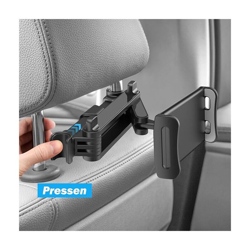 Supporto Per Tablet Con Morsetto Regolabile 360° – Per Treppiedi, Scrivanie E Poggiatesta Auto, Con Porta Di Ricarica