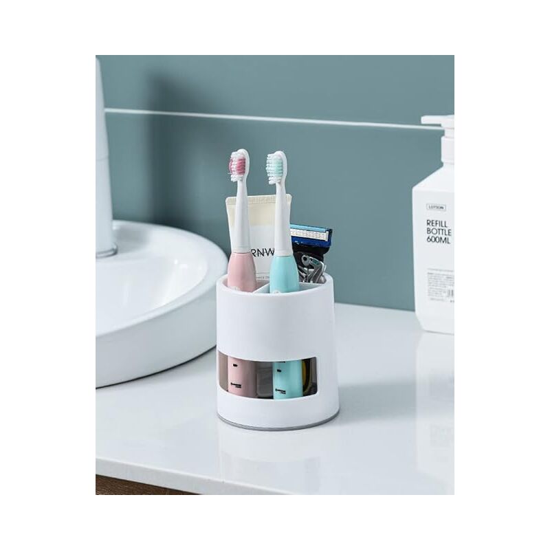Joseph Joseph Duo White Toothbrush Holder, Quick Dry, Non-Slip For M