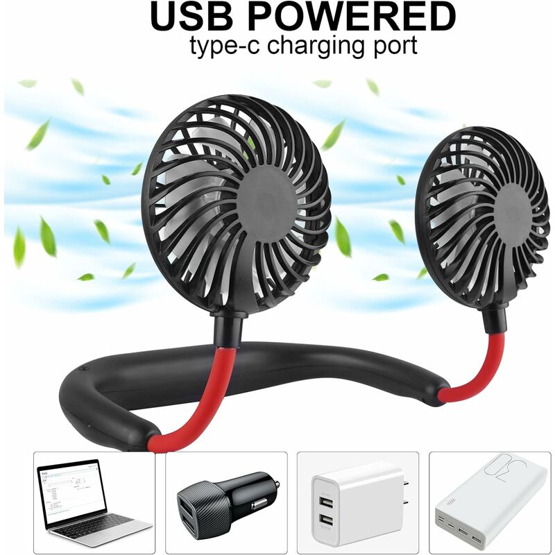 Ventilatore Portatile, UNBON Mini Ventilatore Portatile USB Ricaricabile  Silenzioso Potente con 4 Velocità Piccolo Ventilatore Tascabile a Mano