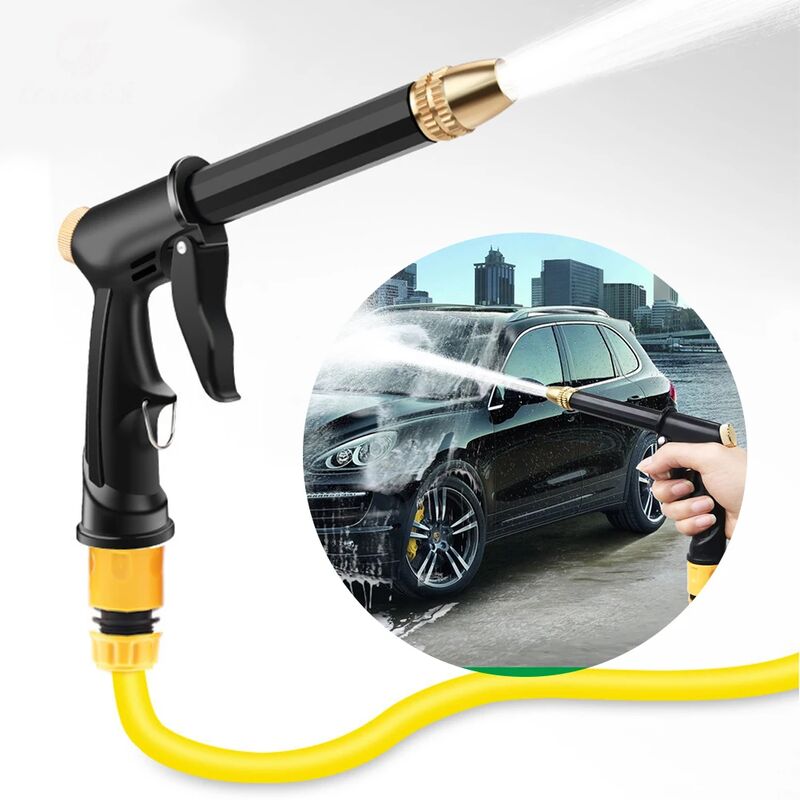 Spruzzatore in schiuma per auto, pistola a spruzzo per tubo flessibile con dispenser di sapone e guanti per lavaggio auto, 8 modelli di attacco per