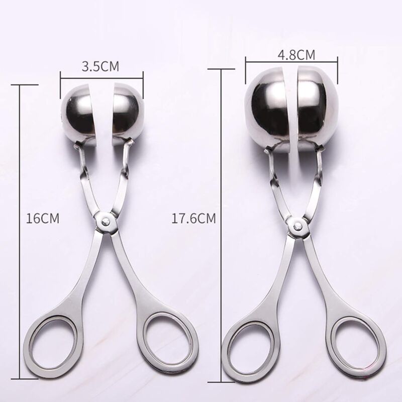 Pinze Per Polpette JDCMEI - 2 Pezzi Acciaio Inox, Palline Perfecte Senza Sbatti
