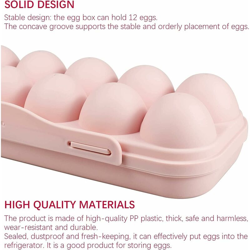 Zefeng Portauova Plastica Con Coperchio - Contenitore Per 34 Uova, Impilabile, Per Frigo E Picnic - Foto 7