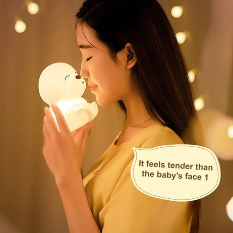 Luce Notturna Kawaii Per Bambini - Lampada Da Scrivania Portatile A LED Con Testa Regolabile, Set Da 3 Con Batterie, Regalo
