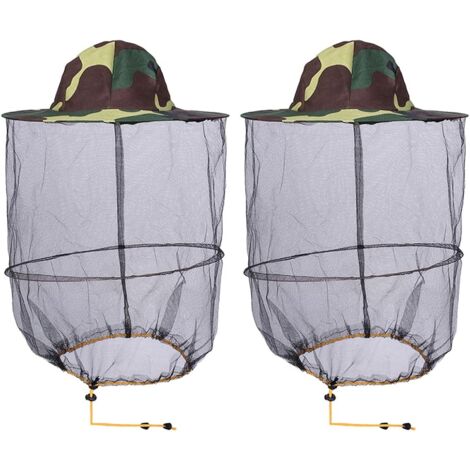 Cappello Zanzariera Con Velo Tulle - Anti Zanzare E Insetti, Unisex Per Pesca, Campeggio E Escursionismo