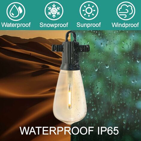 Catena Luminosa LED 10m 100 Luci Bianco Caldo - 2 Pezzi, Con Timer 6/18h, 8 Modalità, Batteria, Per Interni/Esterni, Decorazione Natale E Feste - 2