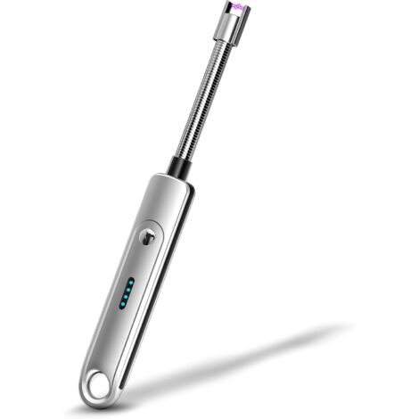 Foern Accendino USB per Candele, Accendino Elettrico con Indicatore di Batteria, Accendini al Plasma Ad Arco Antivento Ricaricabili per Fumare Sigarette All'aperto all'Interno,Black Foern Accendino USB per Candele, Accendino Elettrico con Indicatore di Batteria, Accendini al Plasma Ad Arco Antivento Ricaricabili per Fumare Sigarette All'aperto all'Interno,Black