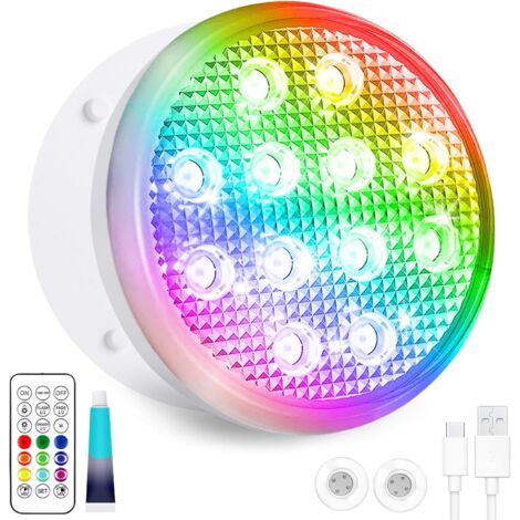 Luci LED Sommergibili Ricaricabili Con Telecomando - Impermeabili IP68 Per Piscina, Vasca E Party