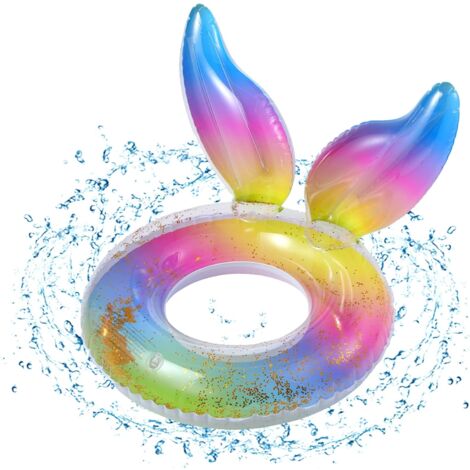 Anello Gonfiabile Da Nuoto Con Manici, 90 Cm, Per Adulti E Bambini, Galleggiante Per Piscina E Spiaggia, PVC Resistente