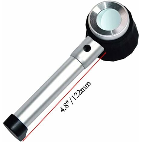 Conteggio della lente d'ingrandimento tascabile 10x 30x Lente d' ingrandimento con scala luminosa a LED