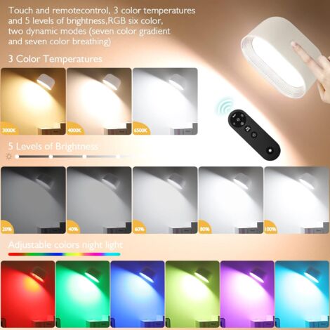 Lampada da parete LED Lampada da parete LED Lampada da esterno Batteria Dimmerabile Touch IP54
