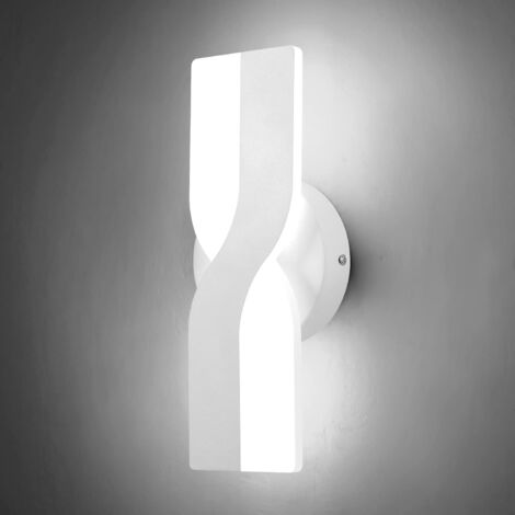 STARRYOL Applique Da Parete Moderna 12W Con Porte Regolabili – Luce Calda 3200K, IP65, Per Interni Ed Esterni, Colore Bianco - 4