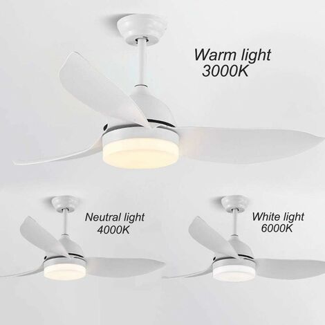 Ventilatore da soffitto con luce e telecomando Plafoniera silenziosa