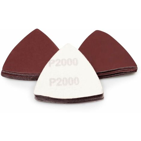 50 Carte Abrasive Triangolari Per Levigatrici - Grana 60-220 Con Fori Aspirazione - Foto 4