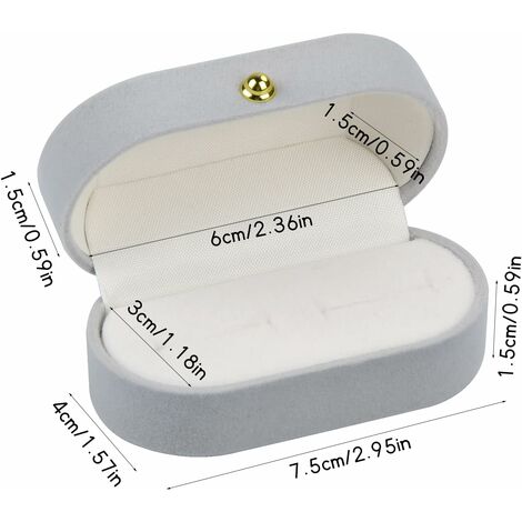 Scatola Per Anello Di Presentazione In Mogano, Scatola Regalo Per Gioielli In Legno, Scatola Regalo Di Fidanzamento Di Alta Qualità - Italia - Foto 5